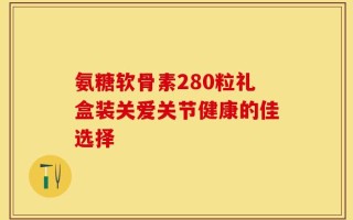 氨糖软骨素280粒礼盒装关爱关节健康的佳选择