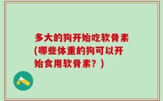 多大的狗开始吃软骨素(哪些体重的狗可以开始食用软骨素？)
