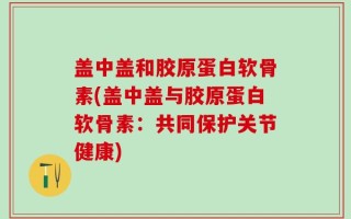 盖中盖和胶原蛋白软骨素(盖中盖与胶原蛋白软骨素：共同保护关节健康)