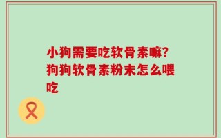 小狗需要吃软骨素嘛？狗狗软骨素粉末怎么喂吃