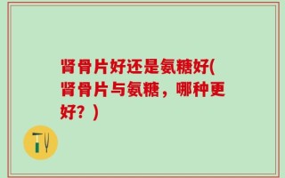 肾骨片好还是氨糖好(肾骨片与氨糖，哪种更好？)