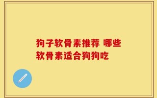 狗子软骨素推荐 哪些软骨素适合狗狗吃