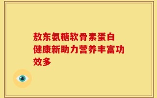 敖东氨糖软骨素蛋白 健康新助力营养丰富功效多