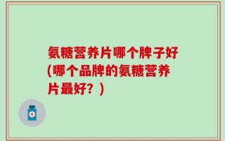 氨糖营养片哪个牌子好(哪个品牌的氨糖营养片最好？)