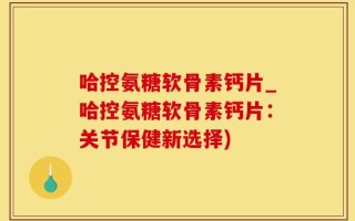 哈控氨糖软骨素钙片_哈控氨糖软骨素钙片：关节保健新选择)