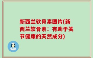 新西兰软骨素图片(新西兰软骨素：有助于关节健康的天然成分)