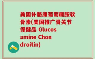 美国补骼康葡萄糖胺软骨素(美国推广骨关节保健品 Glucosamine Chondroitin)