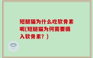 短腿猫为什么吃软骨素呢(短腿猫为何需要摄入软骨素？)