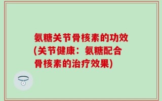氨糖关节骨核素的功效(关节健康：氨糖配合骨核素的治疗效果)