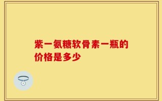 紫一氨糖软骨素一瓶的价格是多少