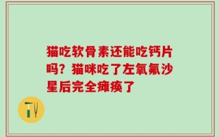 猫吃软骨素还能吃钙片吗？猫咪吃了左氧氟沙星后完全瘫痪了