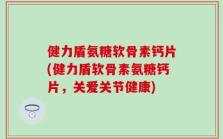健力盾氨糖软骨素钙片(健力盾软骨素氨糖钙片，关爱关节健康)