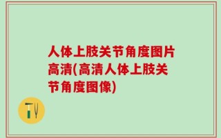 人体上肢关节角度图片高清(高清人体上肢关节角度图像)