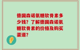 德国森诺氨糖软骨素多少钱？了解德国森诺氨糖软骨素的价格及购买渠道？