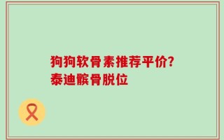 狗狗软骨素推荐平价？泰迪髌骨脱位