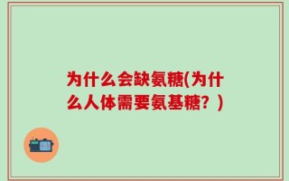 为什么会缺氨糖(为什么人体需要氨基糖？)