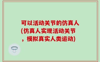 可以活动关节的仿真人(仿真人实现活动关节，模拟真实人类运动)