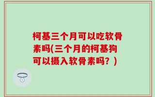 柯基三个月可以吃软骨素吗(三个月的柯基狗可以摄入软骨素吗？)