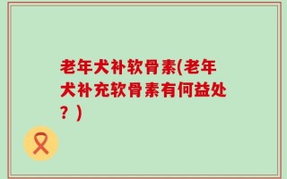 老年犬补软骨素(老年犬补充软骨素有何益处？)