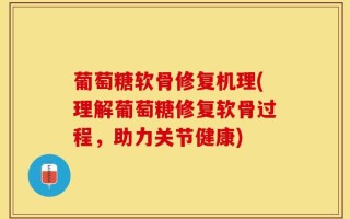 葡萄糖软骨修复机理(理解葡萄糖修复软骨过程，助力关节健康)