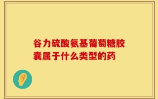 谷力硫酸氨基葡萄糖胶囊属于什么类型的药