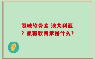 氨糖软骨素 澳大利亚？氨糖软骨素是什么？