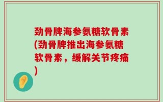 劲骨牌海参氨糖软骨素(劲骨牌推出海参氨糖软骨素，缓解关节疼痛)