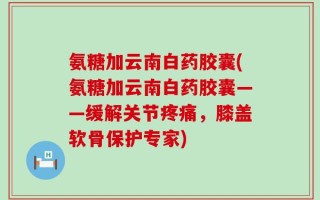 氨糖加云南白药胶囊(氨糖加云南白药胶囊——缓解关节疼痛，膝盖软骨保护专家)