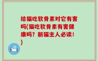 给猫吃软骨素对它有害吗(猫吃软骨素有害健康吗？新猫主人必读！)
