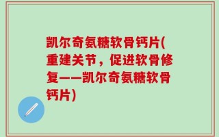 凯尔奇氨糖软骨钙片(重建关节，促进软骨修复——凯尔奇氨糖软骨钙片)