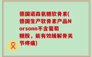 德国诺森氨糖软骨素(德国生产软骨素产品Norsonn不含葡萄糖胺，能有效缓解骨关节疼痛)