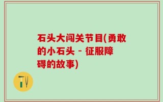石头大闯关节目(勇敢的小石头 - 征服障碍的故事)