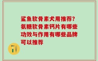 鲨鱼软骨素犬用推荐？氨糖软骨素钙片有哪些功效与作用有哪些品牌可以推荐
