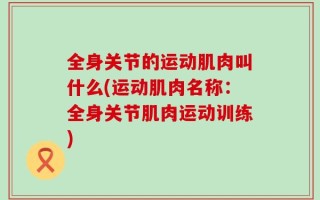全身关节的运动肌肉叫什么(运动肌肉名称：全身关节肌肉运动训练)