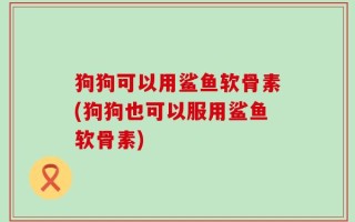 狗狗可以用鲨鱼软骨素(狗狗也可以服用鲨鱼软骨素)