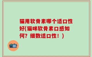 猫用软骨素哪个适口性好(猫咪软骨素口感如何？细数适口性！)