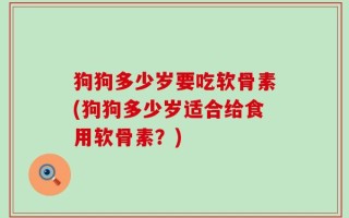 狗狗多少岁要吃软骨素(狗狗多少岁适合给食用软骨素？)
