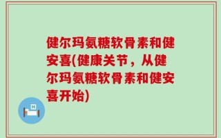 健尔玛氨糖软骨素和健安喜(健康关节，从健尔玛氨糖软骨素和健安喜开始)