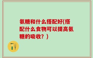 氨糖和什么搭配好(搭配什么食物可以提高氨糖的吸收？)