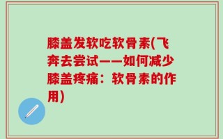 膝盖发软吃软骨素(飞奔去尝试——如何减少膝盖疼痛：软骨素的作用)