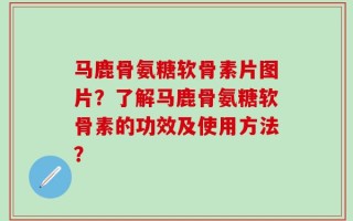 马鹿骨氨糖软骨素片图片？了解马鹿骨氨糖软骨素的功效及使用方法？