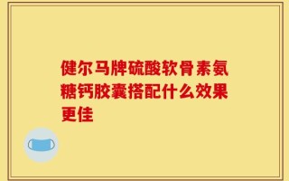 健尔马牌硫酸软骨素氨糖钙胶囊搭配什么效果更佳