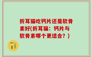 折耳猫吃钙片还是软骨素好(折耳猫：钙片与软骨素哪个更适合？)