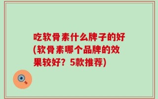 吃软骨素什么牌子的好(软骨素哪个品牌的效果较好？5款推荐)