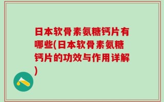 日本软骨素氨糖钙片有哪些(日本软骨素氨糖钙片的功效与作用详解)