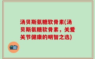汤贝斯氨糖软骨素(汤贝斯氨糖软骨素，关爱关节健康的明智之选)