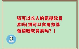 猫可以吃人的氨糖软骨素吗(猫可以食用氨基葡萄糖软骨素吗？)