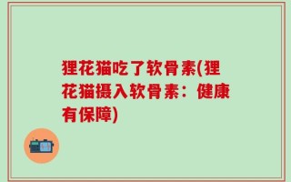 狸花猫吃了软骨素(狸花猫摄入软骨素：健康有保障)