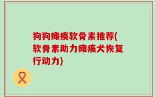 狗狗瘫痪软骨素推荐(软骨素助力瘫痪犬恢复行动力)
