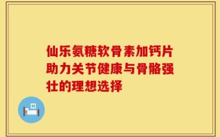 仙乐氨糖软骨素加钙片助力关节健康与骨骼强壮的理想选择